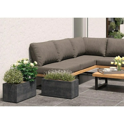 Květináč Millennium, 59 x 25 x 25 cm, plast, antracit - B Květináč Millennium, 59 x 25 x 25 cm, plast, antracit - B